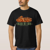 チャーB1 bis世界大戦2重フランスの戦車WWII Tシャツ (正面)