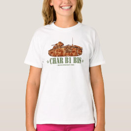 チャーB1 bis世界大戦2重フランスの戦車WWII Tシャツ