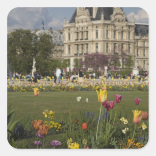 チュイリー庭園、ルーヴル美術館、パリ、フランス スクエアシール