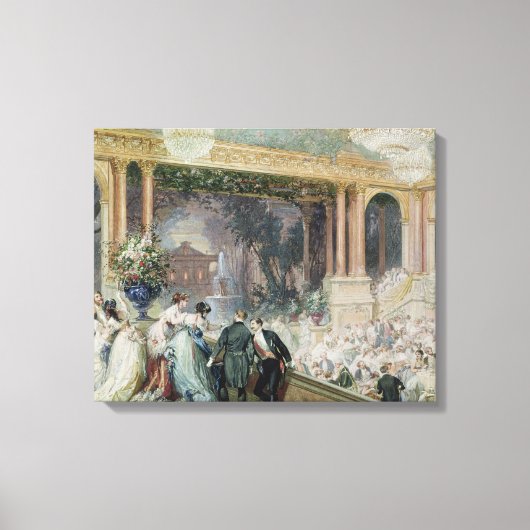 チュイルリーでのディナー, 1867 キャンバスプリント (正面)