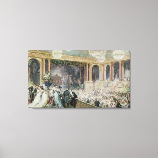 チュイルリーでのディナー， 1867 キャンバスプリント (正面)