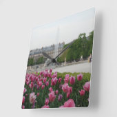 チュイルリーガーデンイン開花 スクエア壁時計 (傾斜)