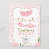 チュウかわいい誕生日パーティの招待状 招待状 (正面/裏面)