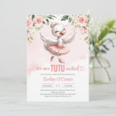 チュウドレスの可愛い小さな白鳥金ゴールドきらめき 招待状 (スタンド正面)