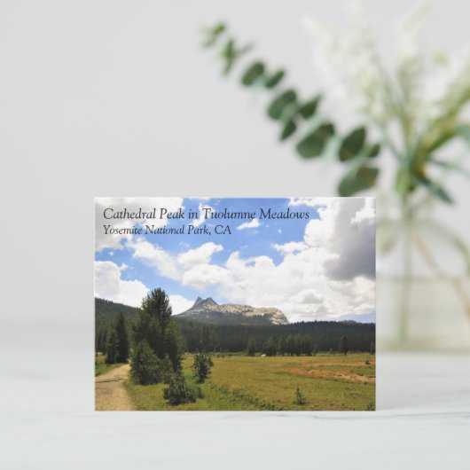 チュオルムネメドウズのカテドラルピーク,ヨセミテ,カリフォルニア州P ポストカード (スタンド正面)
