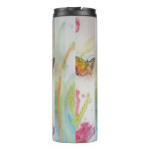 チュカラフルーリップと蝶の水色フローラTh タンブラー (裏面)