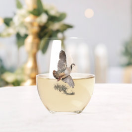 チュカルパトリッジアート ステムなしワイングラス