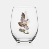 チュカルパトリッジアート ステムなしワイングラス (裏面)