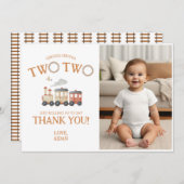 チュガツーツートレイン誕生日サンキューカード 招待状 (正面/裏面)