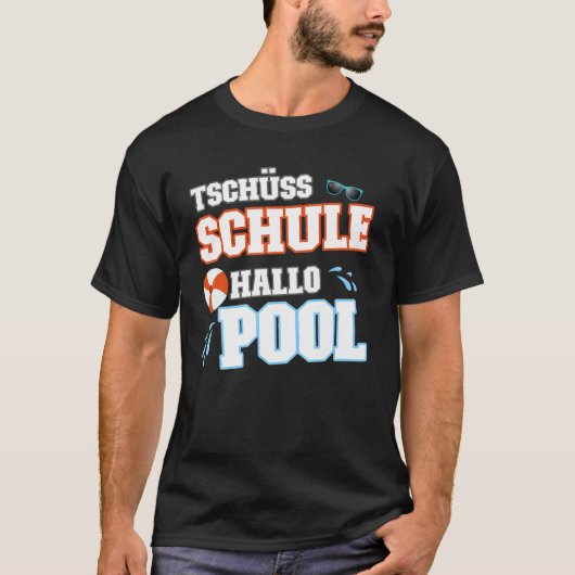 チュススクールハロープールスイミングプール Tシャツ (正面)
