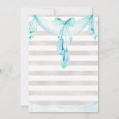 チュチュおよび回転のバレリーナの誕生日の招待状 招待状 (裏面)