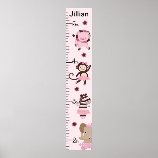 チュチュかわいいバレエ動物保生育図8 x 44 ポスター (正面)