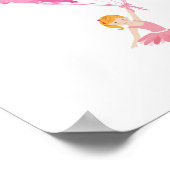 チュチュかわいいバレエ赤ちゃんシャワーのゲストサインインポスター ポスター (角)