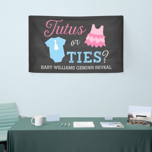 チュチュかタイの性はパーティーのベビーシャワーを明らかにします 横断幕 (トレードショー)