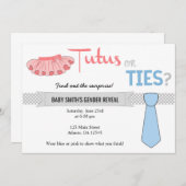 チュチュかタイの性は招待状を明らかにします 招待状 (正面/裏面)