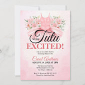 チュチュがとってもかわいいフラワーベビーシャワー 招待状 (正面)