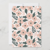 チュチュがとってもキュートなバレリーナの花の女の子の2歳の誕生日 招待状 (裏面)