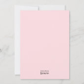 チュチュのかわいいベビーシャワーの招待状のピンクおよび灰色 招待状 (裏面)