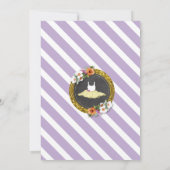 チュチュのかわいい紫色の薄紫のバレエのベビーシャワーの招待 招待状 (裏面)