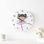 チュチュのダンサー甘いバレリーナ ラージ壁時計 (ホーム)