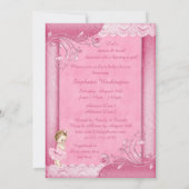 チュチュのフェイクなレースのベビーシャワーのプリンセス 招待状 (裏面)