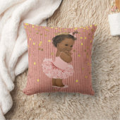 チュチュのフェイクな金ゴールドの紙吹雪のグリッターの民族のプリンセス クッション (ブランケット)