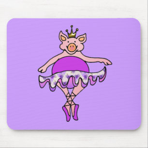 チュチュの踊りのブタ マウスパッド