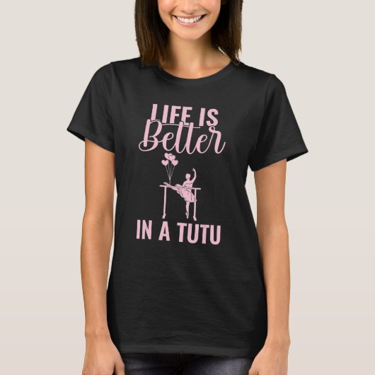 チュチュ踊りバレエで Tシャツ (正面)
