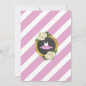 チュチュ キュート ガール ローズ ピンク バレエ ベイビー シャワーの招待状 招待状 (裏面)