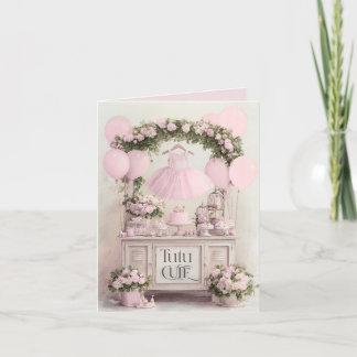 チュチュ キュート バレエ ピンク バレリーナ テーマ 女の子 招待状