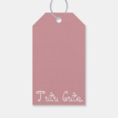 チュチュ キュート ピンク バレリーナ バースデー ギフトタグ (裏面)