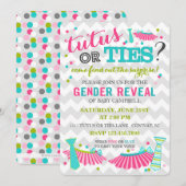 チュチュ or ネクタイ 性別発表 招待状 (正面/裏面)