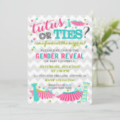 チュチュ or ネクタイ 性別発表 招待状 (スタンド正面)