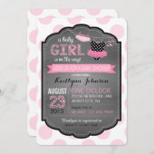 チュツとドットの赤ちゃんシャワー 招待状 (正面/裏面)