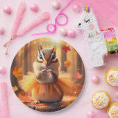 チュツとハートと秋のチムンク ペーパープレート (パーティー)