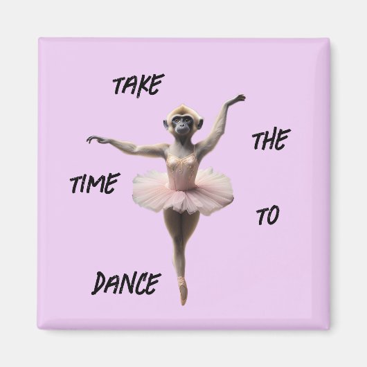 チュツのギボン・バレエ・ダンサー マグネット (正面)