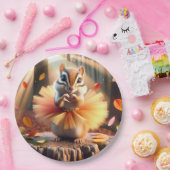 チュツを着た秋のチムンク ペーパープレート (パーティー)