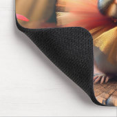 チュツを着た秋のチムンク マウスパッド (コーナー)