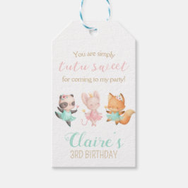 チュツカワイバレリーナ動物バレエ団の好意 ギフトタグ