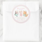 チュツカワイバレリーナ動物バレエ誕生日パーティー ラウンドシール (バッグ)