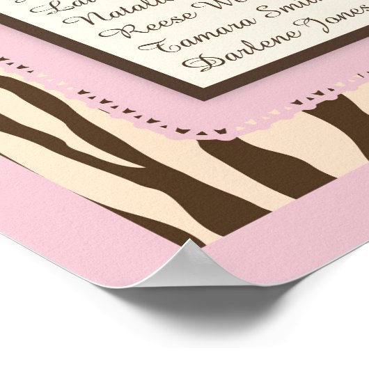 チュツダイアパーキリン赤ちゃんシャワー着席表 ポスター (角)