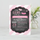 チュトゥとストライプのベビーシャワー 招待状 (スタンド正面)