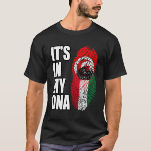 チュニジアとクウェートミックス伝統Dnaフラグ Tシャツ