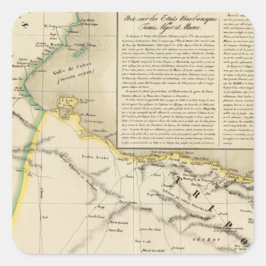 チュニジアとリビア スクエアシール (正面)