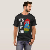 チュニジアとルワンダミックス伝統Dnaフラグ Tシャツ (正面フル)