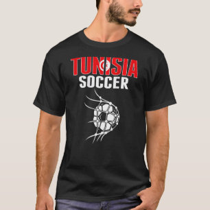 チュニジアのサッカーボールでネットのチュニジアのサッカーSupo Tシャツ