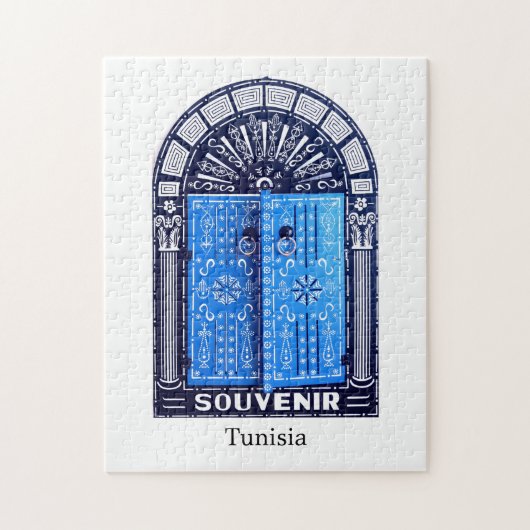 チュニジアのドアパズル ジグソーパズル (縦)