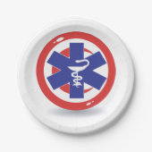 チュニジアの医療記号 ペーパープレート (正面)