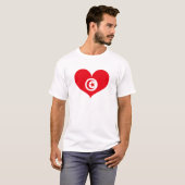 チュニジアの国旗が好きです Tシャツ (正面フル)