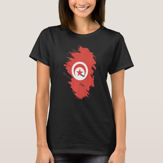 チュニジアの国旗の男性女性のための記念品 Tシャツ (正面)